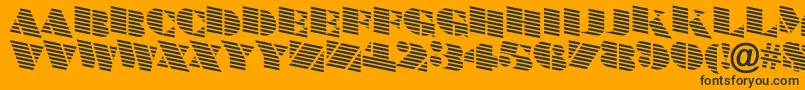 Czcionka ABraggatitulmardn – czarne czcionki na pomarańczowym tle