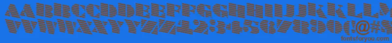 ABraggatitulmardn Font – Brown Fonts on Blue Background
