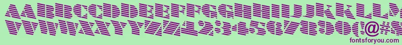ABraggatitulmardn Font – Purple Fonts on Green Background