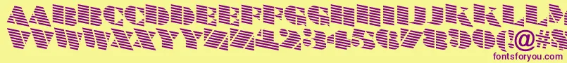 ABraggatitulmardn Font – Purple Fonts on Yellow Background