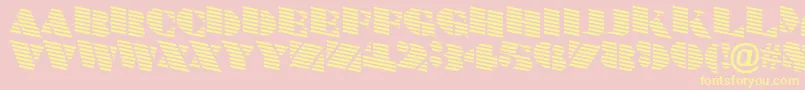 ABraggatitulmardn Font – Yellow Fonts on Pink Background