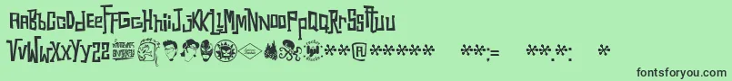 Snorks Font – Black Fonts on Green Background