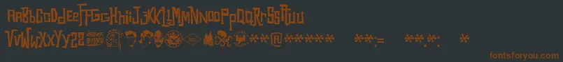 Snorks Font – Brown Fonts on Black Background