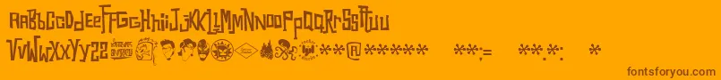 Snorks Font – Brown Fonts on Orange Background