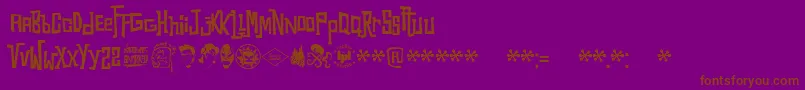 Snorks Font – Brown Fonts on Purple Background