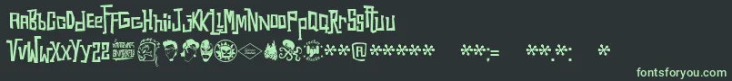 Snorks Font – Green Fonts on Black Background