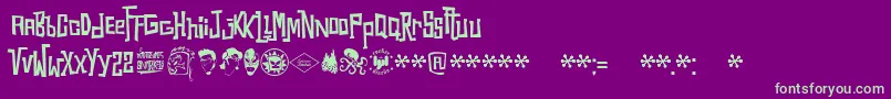 Snorks Font – Green Fonts on Purple Background