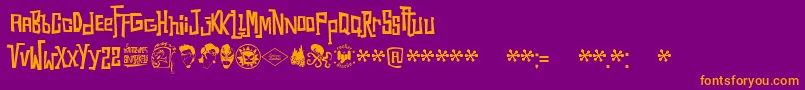 Snorks Font – Orange Fonts on Purple Background