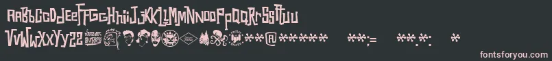 Snorks Font – Pink Fonts on Black Background