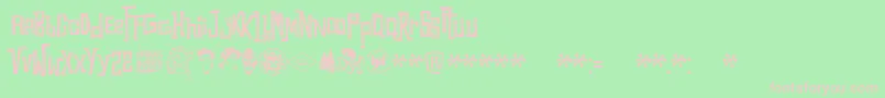 Шрифт Snorks – розовые шрифты на зелёном фоне