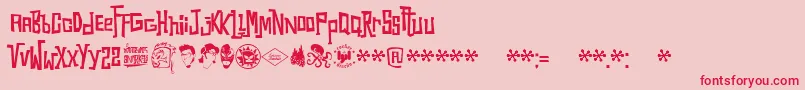 Snorks Font – Red Fonts on Pink Background