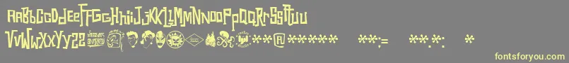 Snorks Font – Yellow Fonts on Gray Background