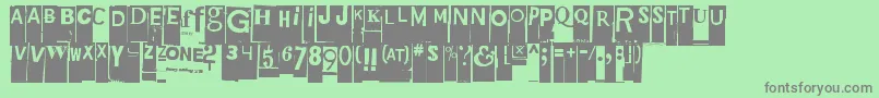 Gubbenil Font – Gray Fonts on Green Background