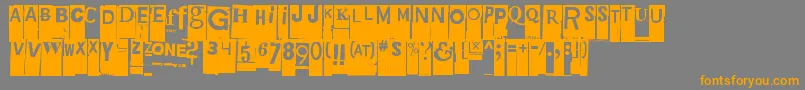Gubbenil-Schriftart – Orangefarbene Schriften auf grauem Hintergrund