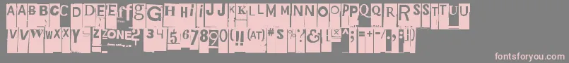 Gubbenil-Schriftart – Rosa Schriften auf grauem Hintergrund