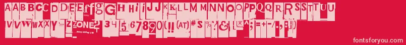 Gubbenil Font – Pink Fonts on Red Background