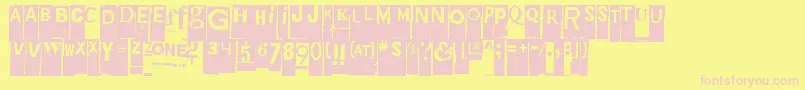 Gubbenil Font – Pink Fonts on Yellow Background