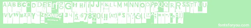 Gubbenil Font – White Fonts on Green Background