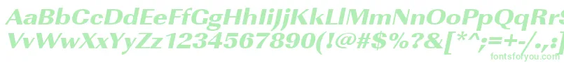 UrwimperialtultbolextwidOblique Font – Green Fonts on White Background