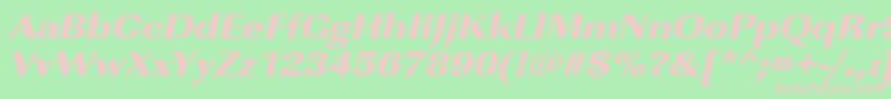 UrwimperialtultbolextwidOblique Font – Pink Fonts on Green Background