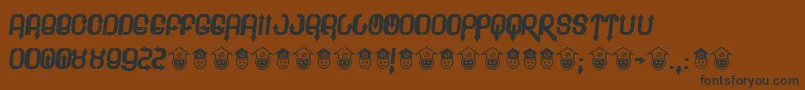 Plee Font – Black Fonts on Brown Background