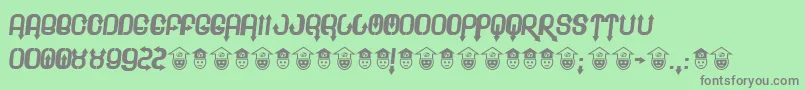 Plee Font – Gray Fonts on Green Background