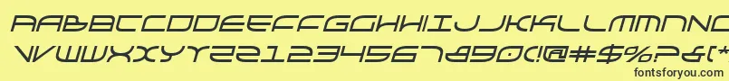 GalgaboldItalic Font – Black Fonts on Yellow Background