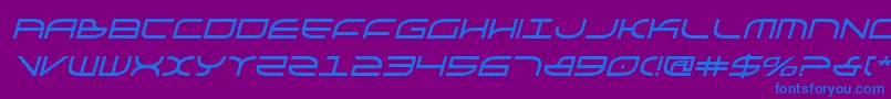 GalgaboldItalic Font – Blue Fonts on Purple Background