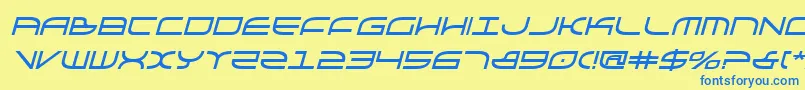 Шрифт GalgaboldItalic – синие шрифты на жёлтом фоне