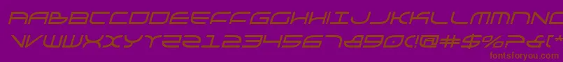 GalgaboldItalic Font – Brown Fonts on Purple Background