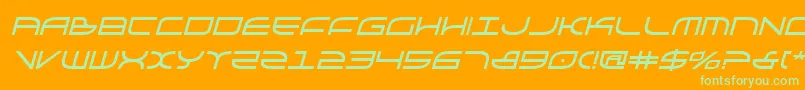 Шрифт GalgaboldItalic – зелёные шрифты на оранжевом фоне