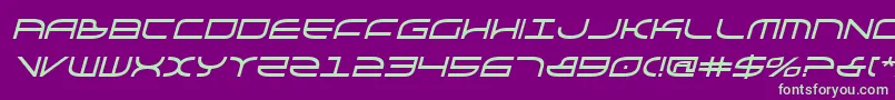 GalgaboldItalic Font – Green Fonts on Purple Background