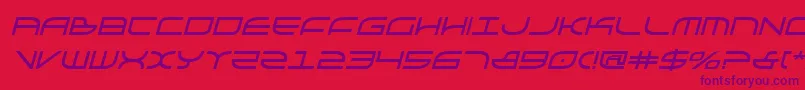 GalgaboldItalic Font – Purple Fonts on Red Background