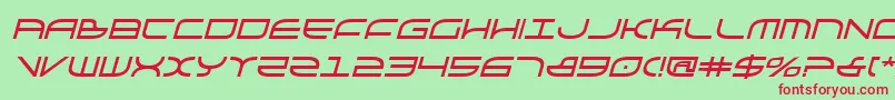 GalgaboldItalic Font – Red Fonts on Green Background