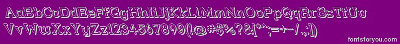 Strsl3Dr Font – Green Fonts on Purple Background