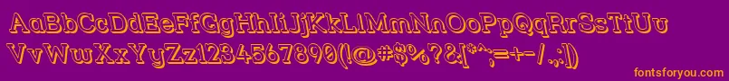 Strsl3Dr Font – Orange Fonts on Purple Background