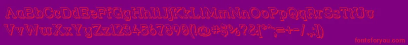 Strsl3Dr Font – Red Fonts on Purple Background