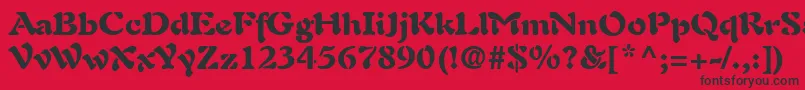 AuriolLtBlack Font – Black Fonts on Red Background