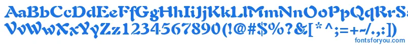 フォントAuriolLtBlack – 白い背景に青い文字