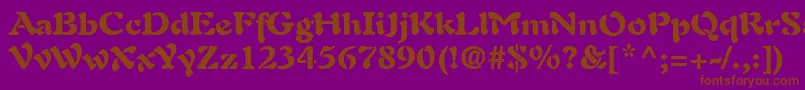 AuriolLtBlack Font – Brown Fonts on Purple Background