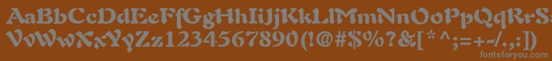 Czcionka AuriolLtBlack – szare czcionki na brązowym tle