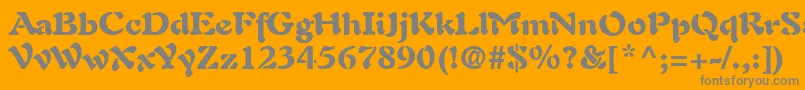 AuriolLtBlack Font – Gray Fonts on Orange Background