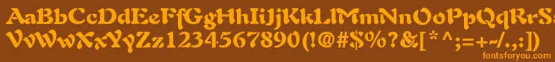 Шрифт AuriolLtBlack – оранжевые шрифты на коричневом фоне