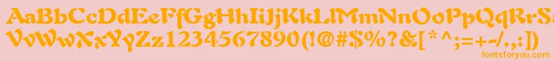 AuriolLtBlack Font – Orange Fonts on Pink Background