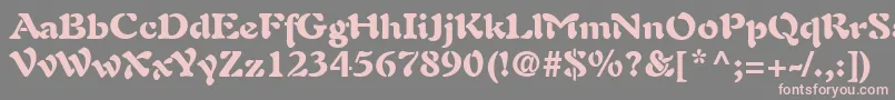 AuriolLtBlack Font – Pink Fonts on Gray Background