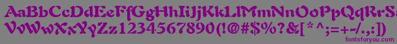 AuriolLtBlack Font – Purple Fonts on Gray Background