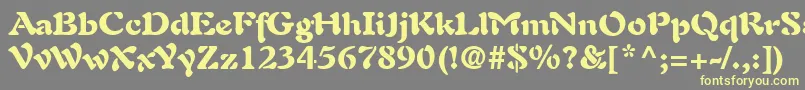 AuriolLtBlack Font – Yellow Fonts on Gray Background