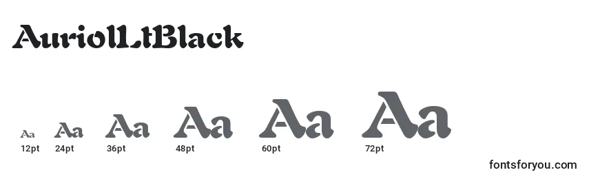 Размеры шрифта AuriolLtBlack