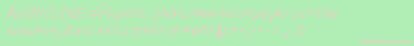 Lehn217 Font – Pink Fonts on Green Background