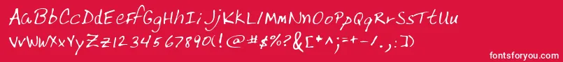 Lehn217 Font – White Fonts on Red Background